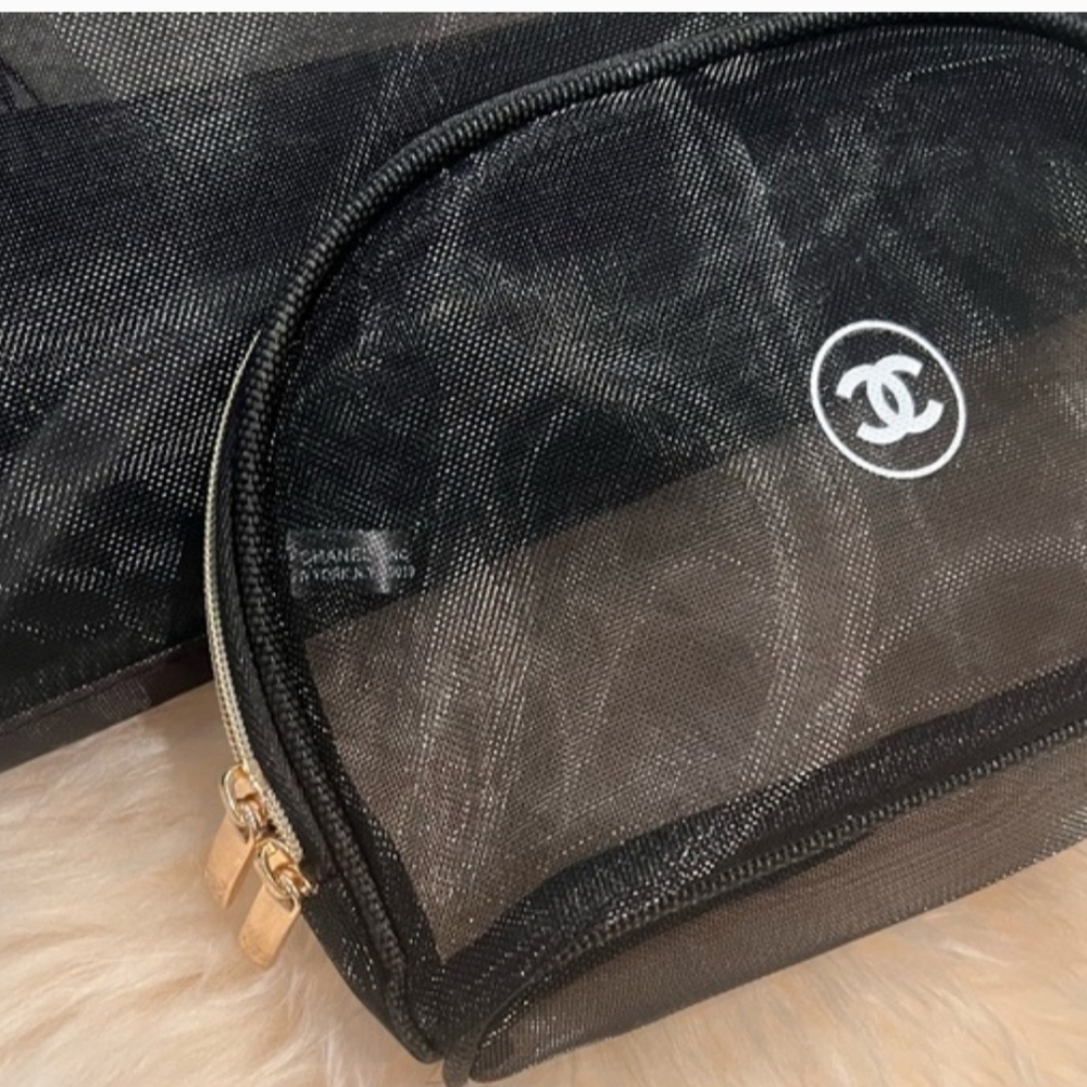 Chanel Black Mesh Tote Bag with Chain Strap - Picture 3 of 7